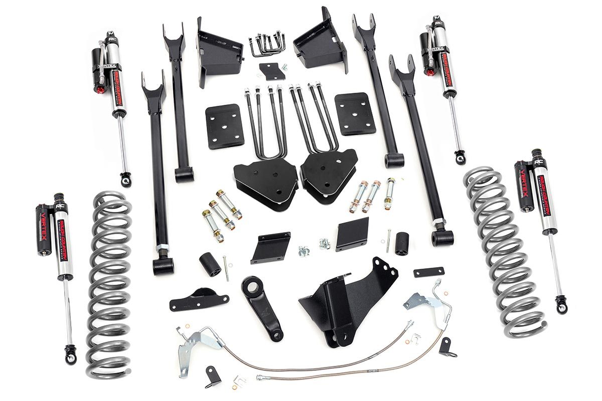 Ford F-250 Super Duty Suspension Lift Kit - Rough Country - 6 Inch Lift Kit | 4-Link | No OVLD | Vertex - '11-'14